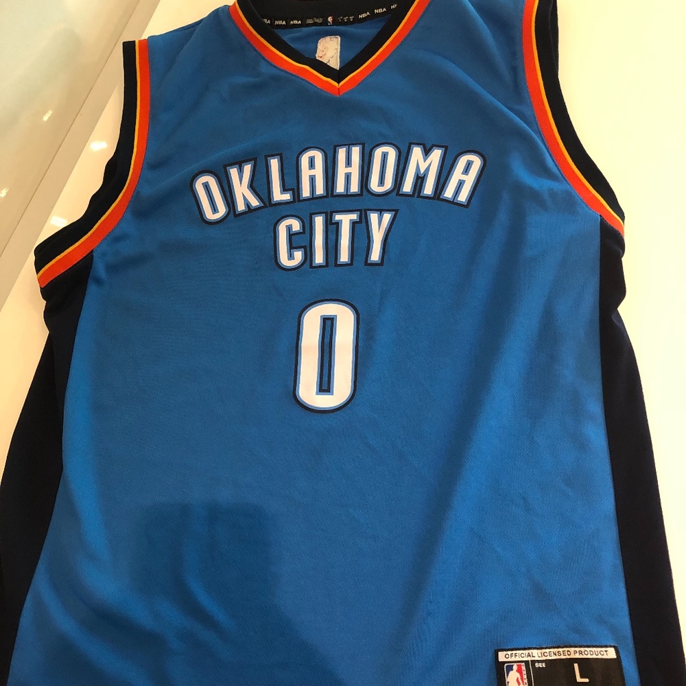 OKC Thunder Westbrook Jersey 0 Youth Large NBA